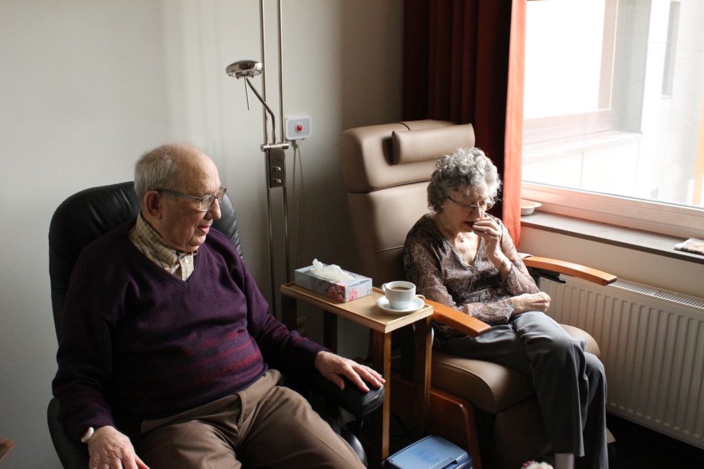 Couple in retirement village