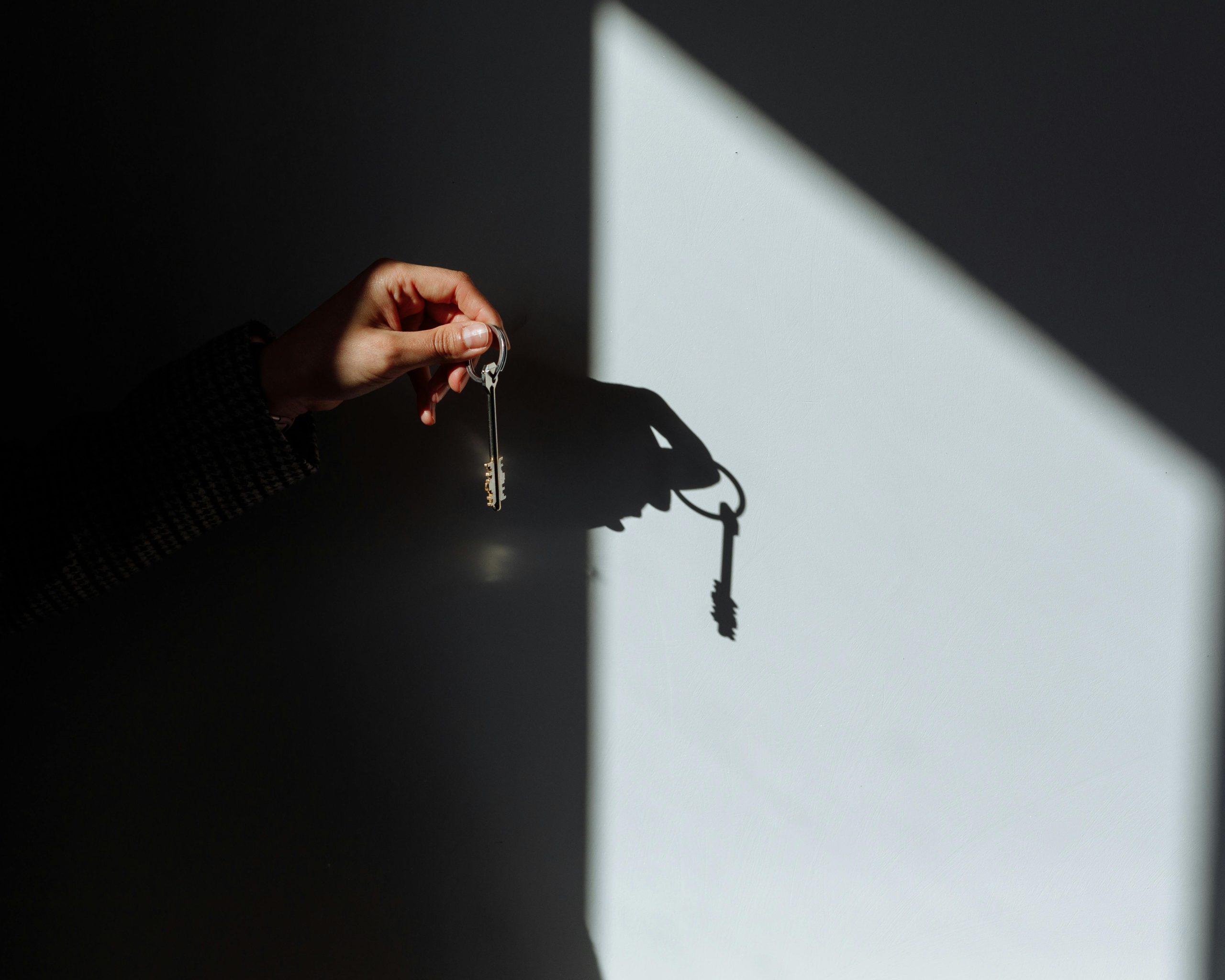 A set of keys representing shared property in a relationship, symbolizing mutual ownership and trust."
